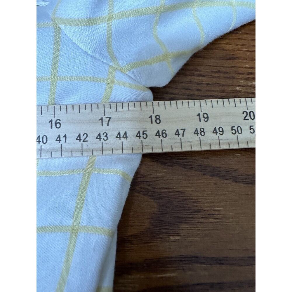 Tulle Yellow Stripe White Trench Coat Belted Waist Big Buttons Size Small - Picture 7 of 13